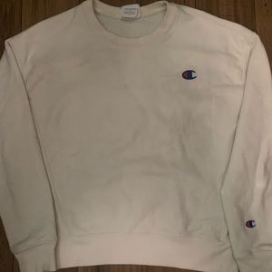 cream champion crewneck